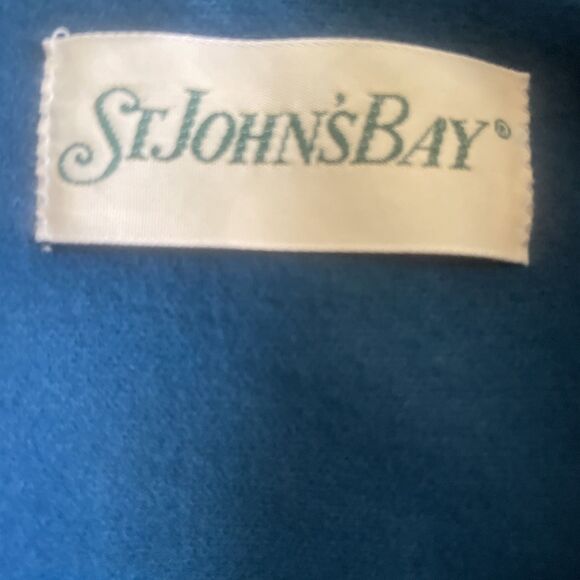 Vintage 1993 St John’s Bay Chamois Cloth Tea Blue Heavy Flannel Men’s XL Tall - Picture 2 of 14